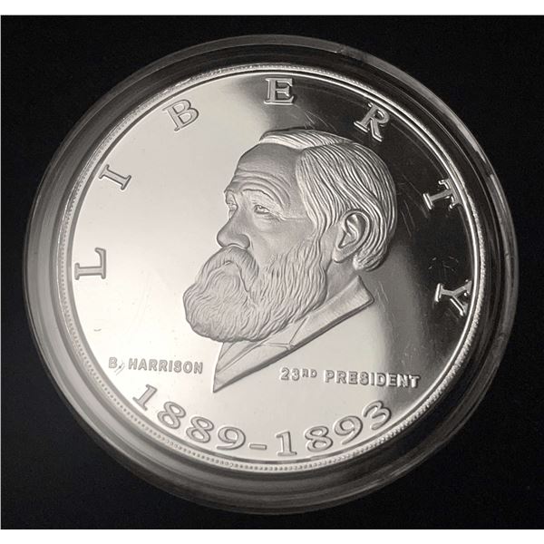 Danbury Benjamin Harrison Proof 1 ozt .999 Silver