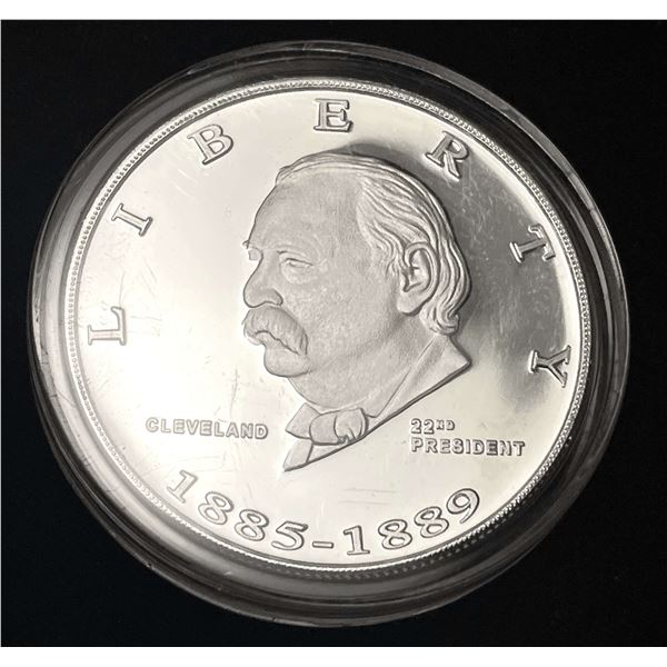 Danbury Grover Cleveland Proof 1 ozt .999 Silver