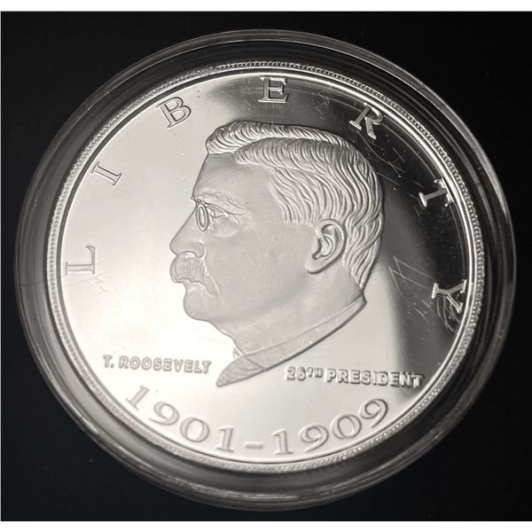 Danbury Theodore Roosevelt Proof 1 ozt .999 Silver