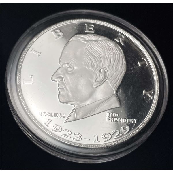 Danbury Calvin Coolidge Proof 1 ozt .999 Silver