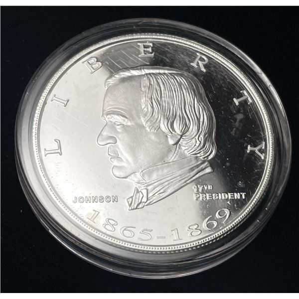 Danbury Andrew Johnson Proof 1 ozt .999 Silver