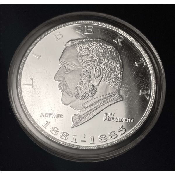 Danbury Chester A. Arthur Proof 1 ozt .999 Silver