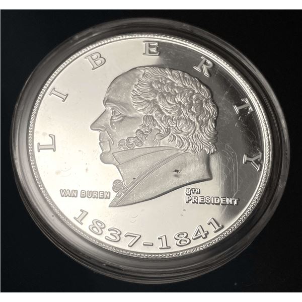 Danbury Martin Van Buren Proof 1 ozt .999 Silver