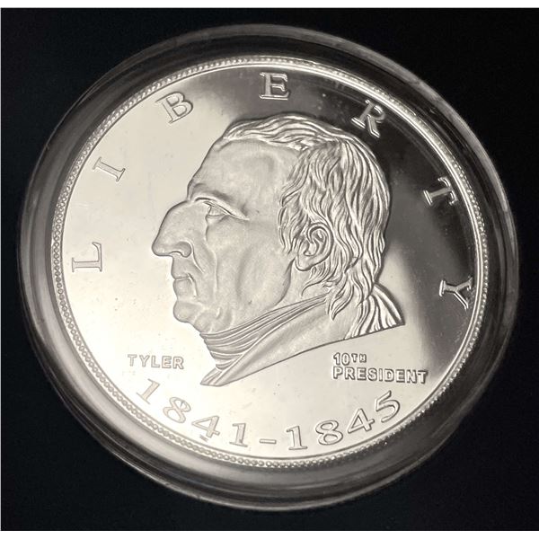 Danbury John Tyler Proof 1 ozt .999 Silver