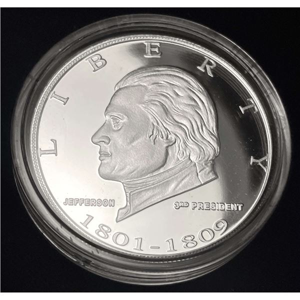 Danbury Thomas Jefferson Proof 1 ozt .999 Silver
