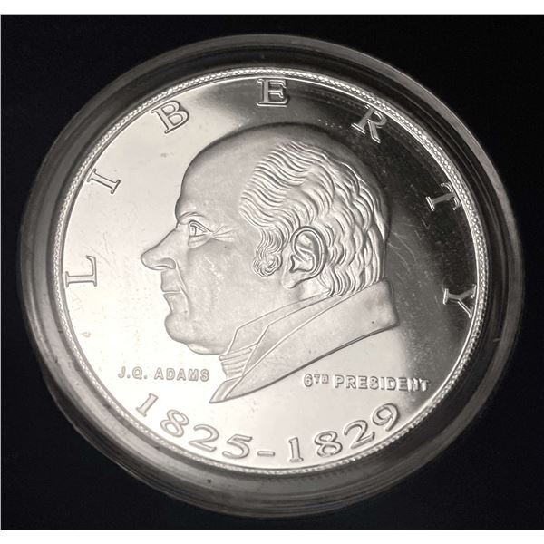 Danbury John Q. Adams Proof 1 ozt .999 Silver