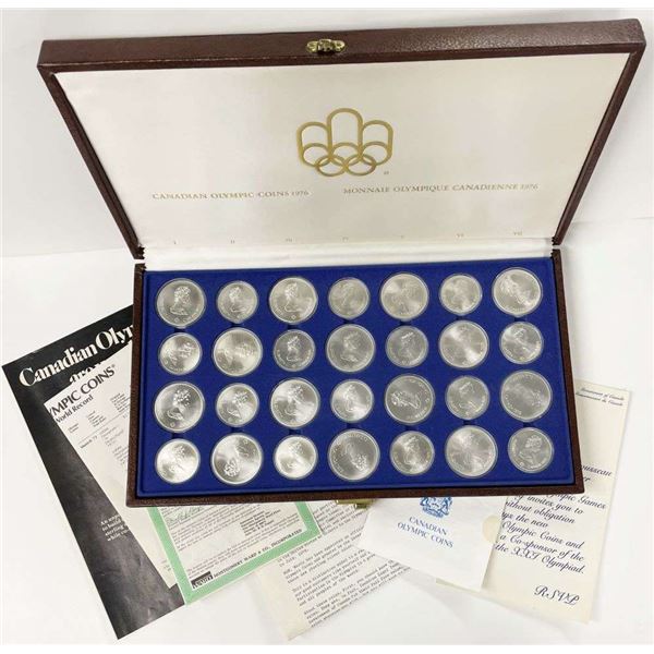 Fantastic Pedigree 1976 Silver Canadian Montreal Olympic Coins Set (28-coins)