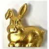 Image 5 : 2023 Mongolia Year Of The Rabbit "Sweet Gilded Rabbit" 1 ozt .999 Silver Ultra High Relief