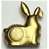Image 6 : 2023 Mongolia Year Of The Rabbit "Sweet Gilded Rabbit" 1 ozt .999 Silver Ultra High Relief