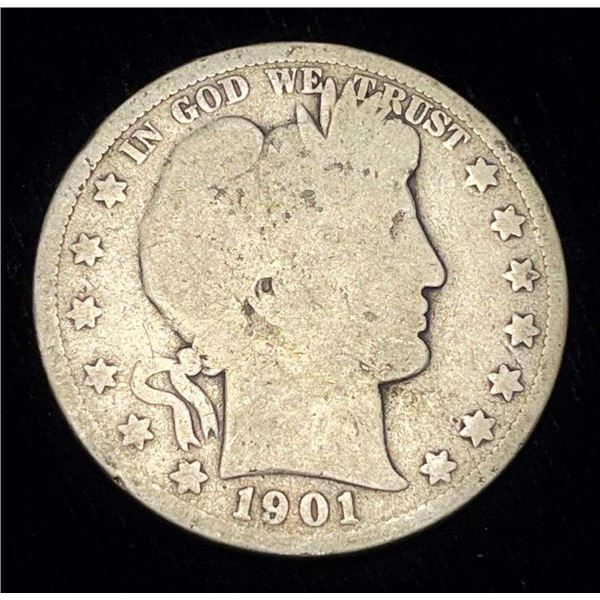 1901-S Barber Silver Half Dollar G/VG