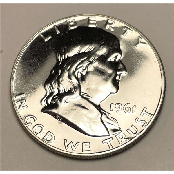 1961 Franklin Proof Silver Half Dollar