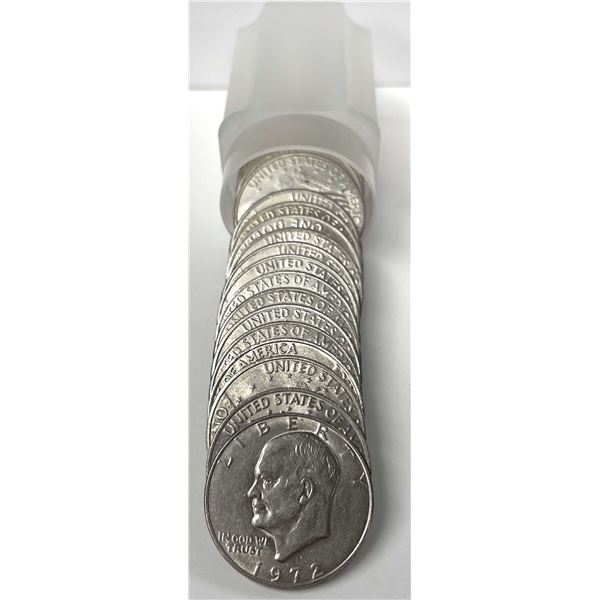 Roll (20-coins) 1972 Eisenhower Dollar