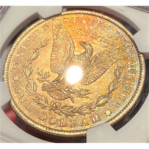 Monster Color 1884-O Morgan Silver Dollar NGC MS63