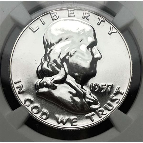 1957 Franklin Silver Half Dollar NGC PF67