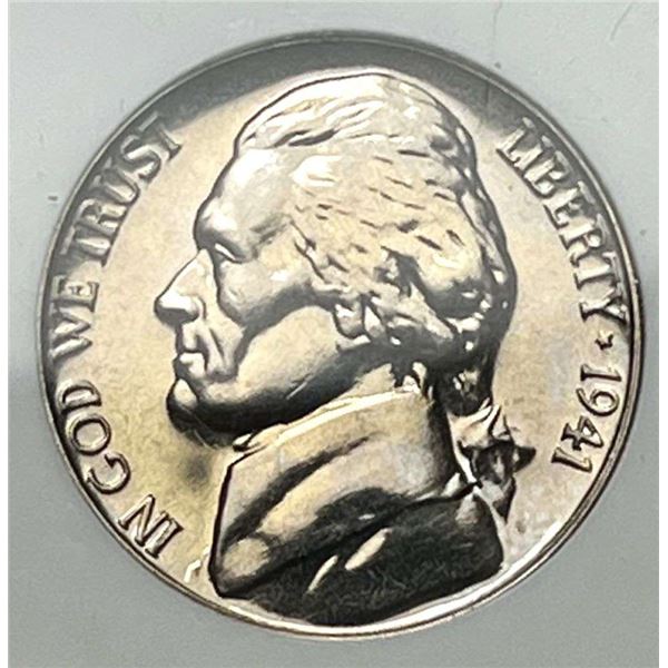 1941 Jefferson 5c NGC PF65