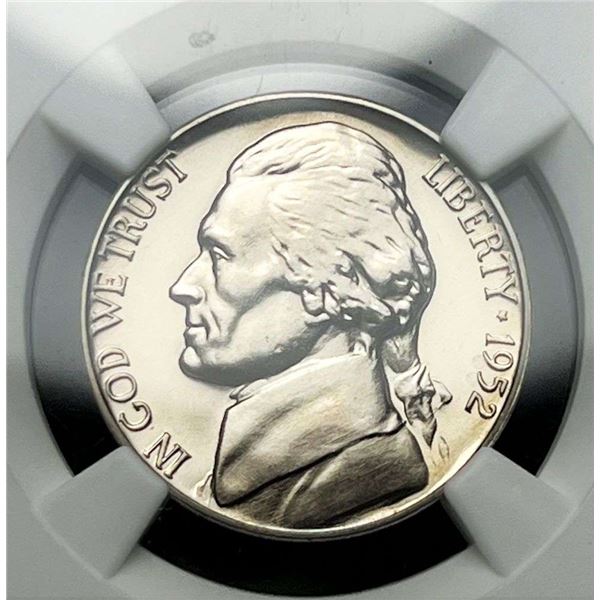 1952 Jefferson 5c NGC PF67