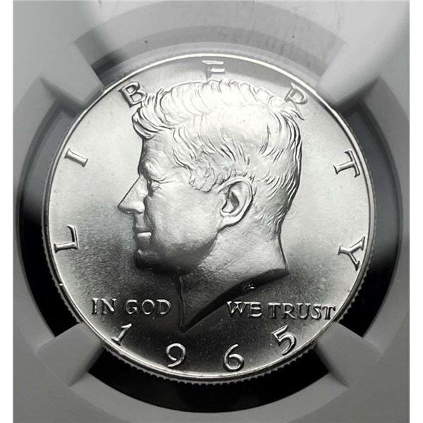 1965 SMS Kennedy 40% Silver Half Dollar NGC MS67