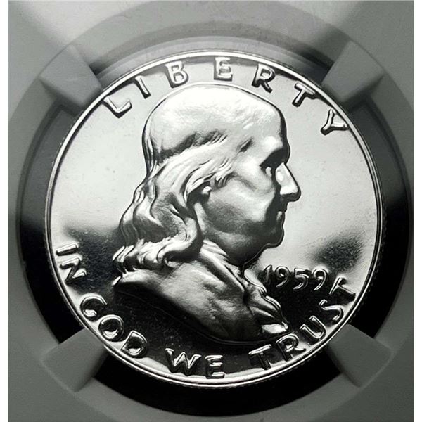 1959 Franklin Silver Half Dollar NGC PF68
