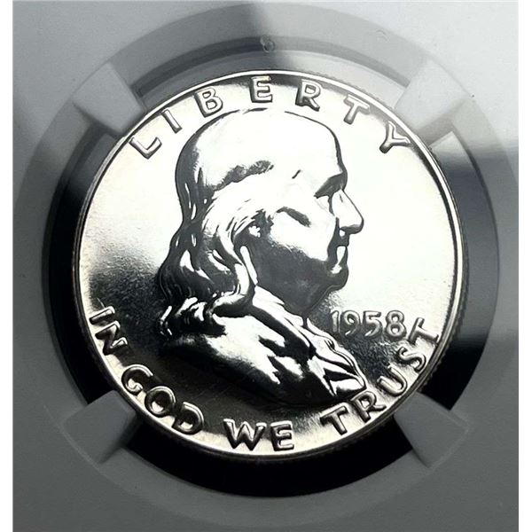 1958 Franklin Silver Half Dollar NGC PF68