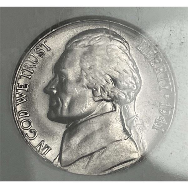 1941 Jefferson Nickel NGC MS67