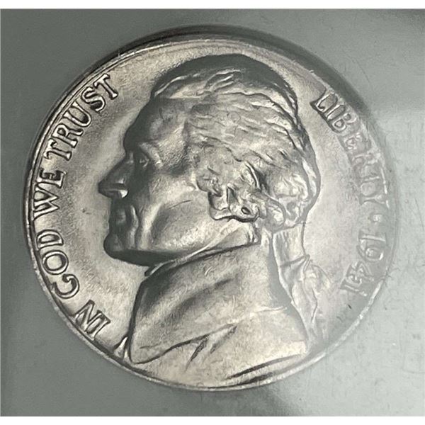 1941 Jefferson Nickel NGC MS67