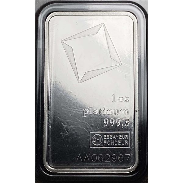 Last Minute Lot! Valcambi Suisse 1 ozt .9995 Platinum Bar
