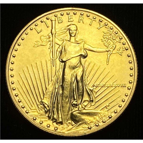 Last Minute Lot! 1988 (MCMLXXXVIII)  American Gold Eagle $25 1/2 ozt