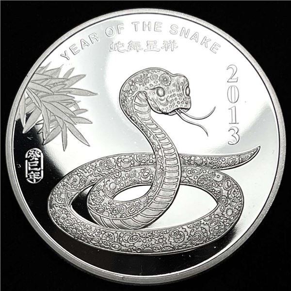 2013 "Year Of The Snake" Proof 2 ozt .999 Silver