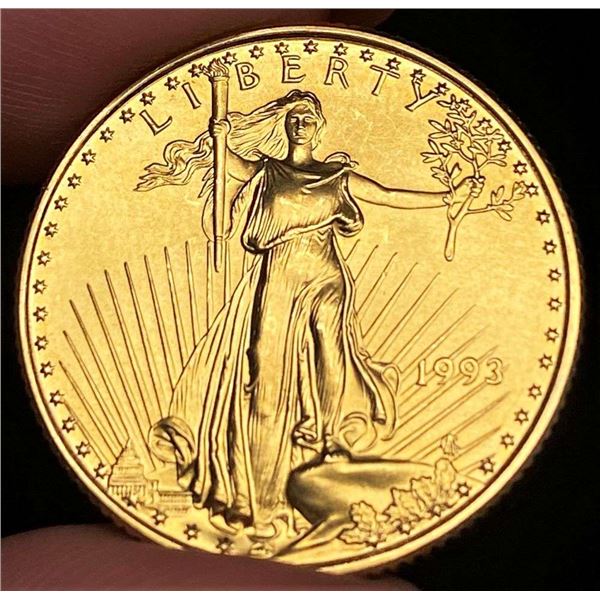 Last Minute! Rare Year 1993 American Gold Eagle 1/4th ozt MS69