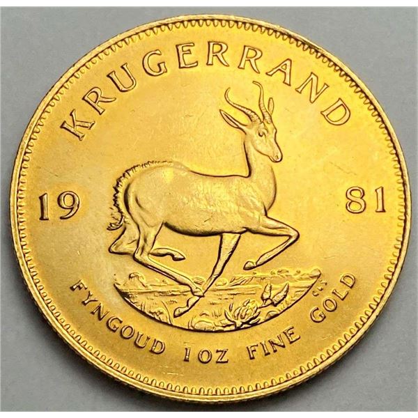 Last Minute! Vintage 1981 Gold South Africa Krugerrand 1 ozt
