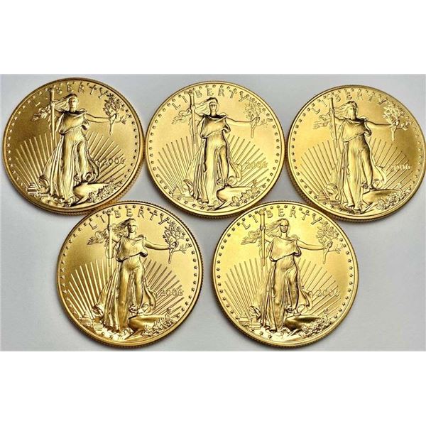 Last Minute! (5) 2006 American Gold Eagle 1 ozt MS69