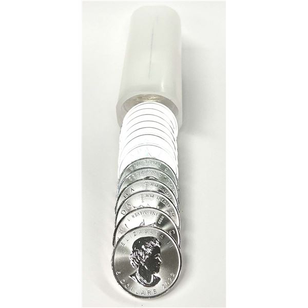 Last Minute! Roll (25-coins) 2022 Canada $5 Maple Leaf 1 ozt .9999 Silver