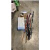 Image 1 : LOT OF FISHING RODS WITH REELS, TACKLE BOX AND CONTENTS