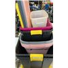 Image 2 : 10 STORAGE TOTES 5 HAVE LIDS