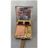 Image 8 : 1920S MAKEUP AND CIGARETTE CASE WITH STAINLESS FLASK