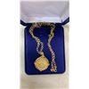 Image 2 : GOLD TONE PLATED NECKLACE WITH RUSSIAN COIN