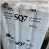 Image 2 : BAG OF 500 NEW SQ7 STYROFOAM HINGED TO GO CONTAINERS