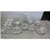 Image 2 : LOT OF CRYSTAL AND CLEAR GLASS SERVING PIECES