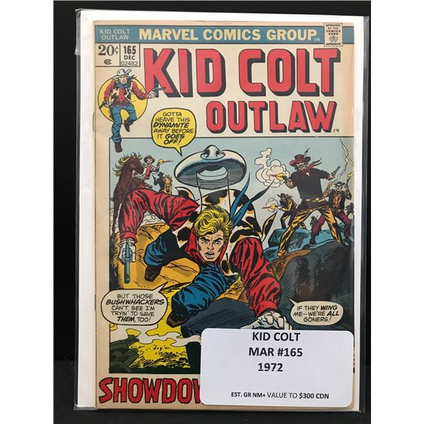 MARVEL COMICS NO.165 KID COLT OUTLAW (1972)