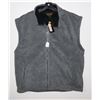 NEW ADJAC HEAVY POLY FLEECE VEST TAN, XL