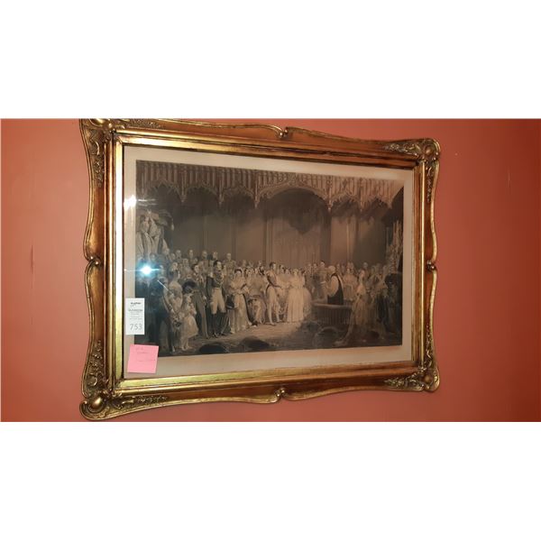 Antique Framed Print Cat B