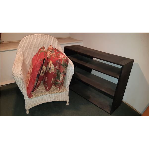Wicker Chair & Bookcase Cat C