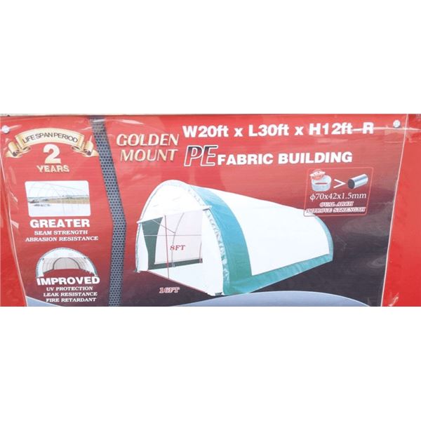 2023 Golden Mountain 20'x30'12' Fabric Building-Unused