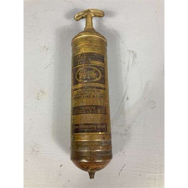 Vintage Pyrene Brass Fire Extinguisher