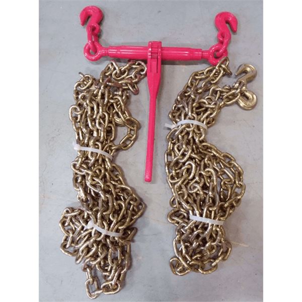 2023 Greatbear (1) 5400lb. Ratchet Binder & (2) 5/16" G70 Chains-Unused