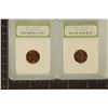 Image 1 : 2 SLABBED LINCOLN CENTS: 1960-P FULL RED MS70 &