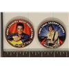 Image 1 : 2 COLORIZED ELVIS COINS ON KENNEDY HALVES BU