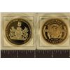 Image 2 : 2 LAYERED IN 24K GOLD 32 GRAM PROOF TOKENS: