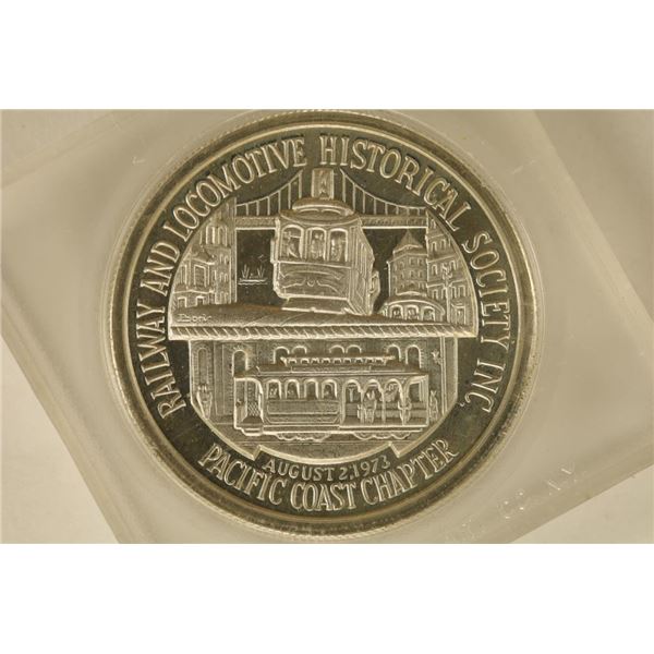 1973 SILVER 28.8 GRAMS RAILWAY & LOCOMOTIVE