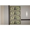 Image 1 : UNCUT SHEET OF 4-1995 US $1 FRN CRISP UNC